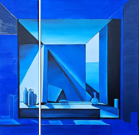 Painting by Romanian artist Alice Velea exploring identity, emotion, and contemporary visual culture