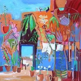 Contemporary painting by Polish artist exhibited in Cascais. Featured Artist: Mariola Landowska at Lu Mourelle Art Gallery
