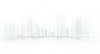 Abstract architectural wireframe of a city skyline