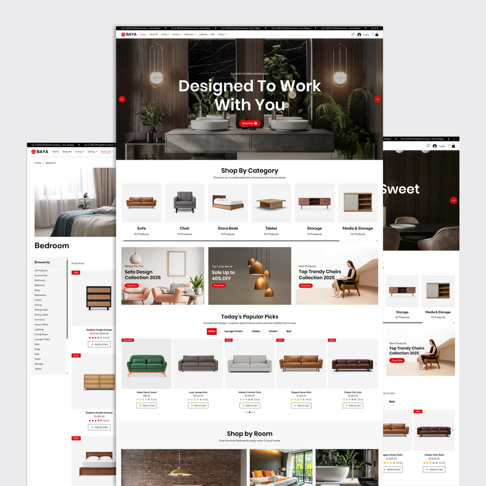 Baya online store Wix Website Templates preview