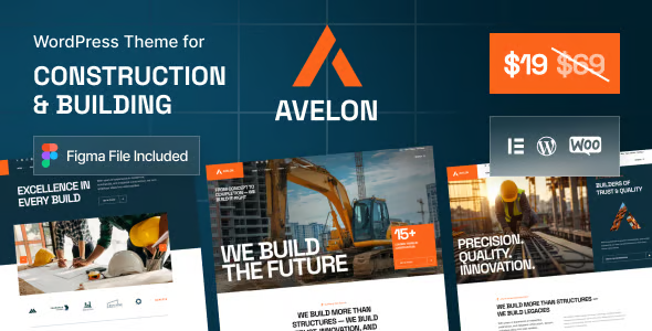 Avelon – Building & Construction WordPress Theme
