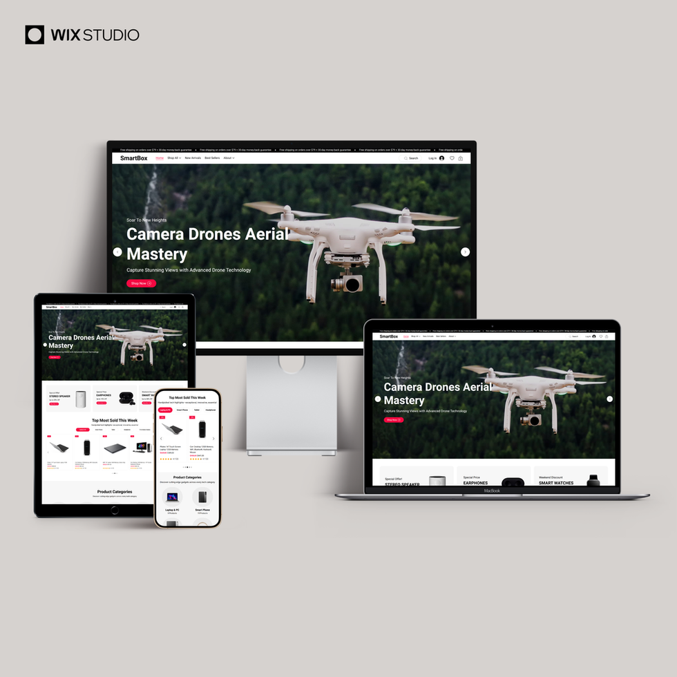 Electronics Store Wix Studio Website Template blog page with tech trends