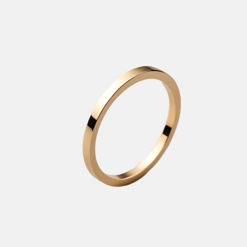 Simple gold band ring