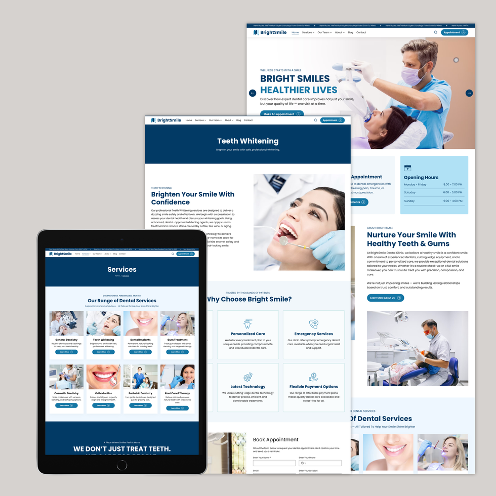 Medical Dental Clinic Wix Template blog page with health tips