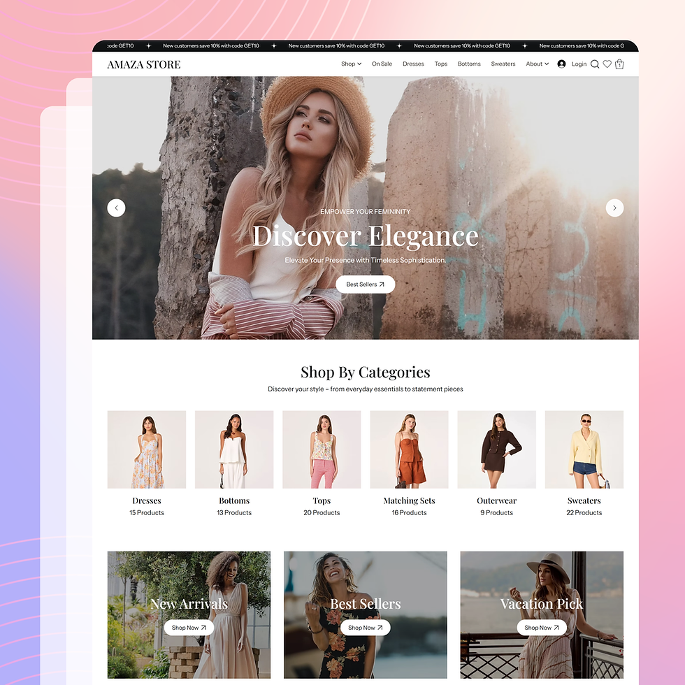 Charme Fashion Wix Studio Template