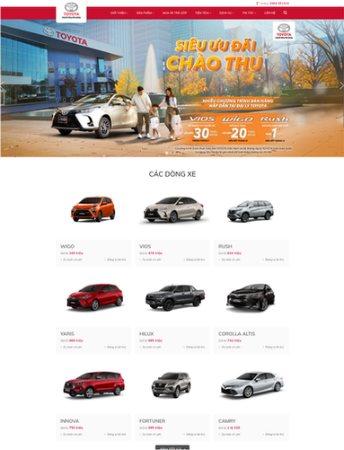 Thiết kế website bán xe Ô tô
