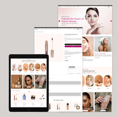 Wix website showcasing Indian beauty products