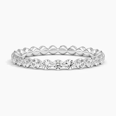 Elegant diamond eternity band ring