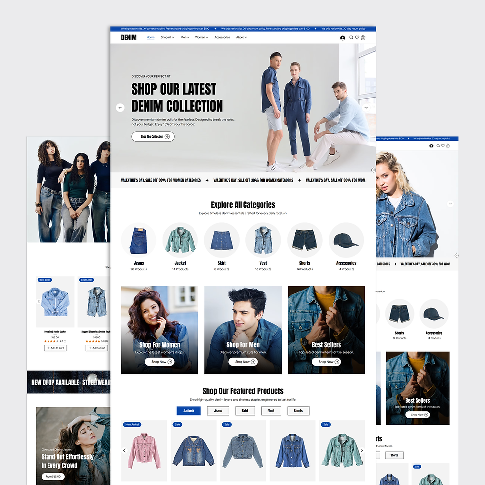 Denim Jean Website Template Wix Studio