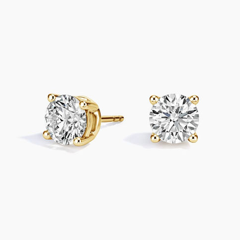 Elegant gold mini diamond earrings
