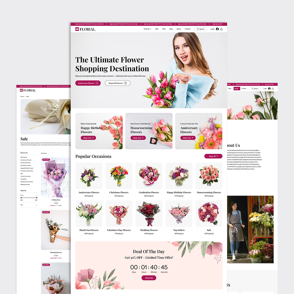 Florial Shop - Wix Website Template for a flower shop