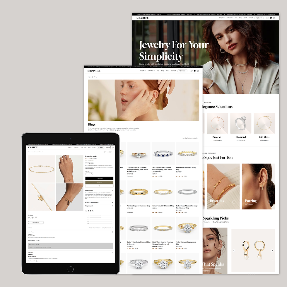 Jewelry website design template