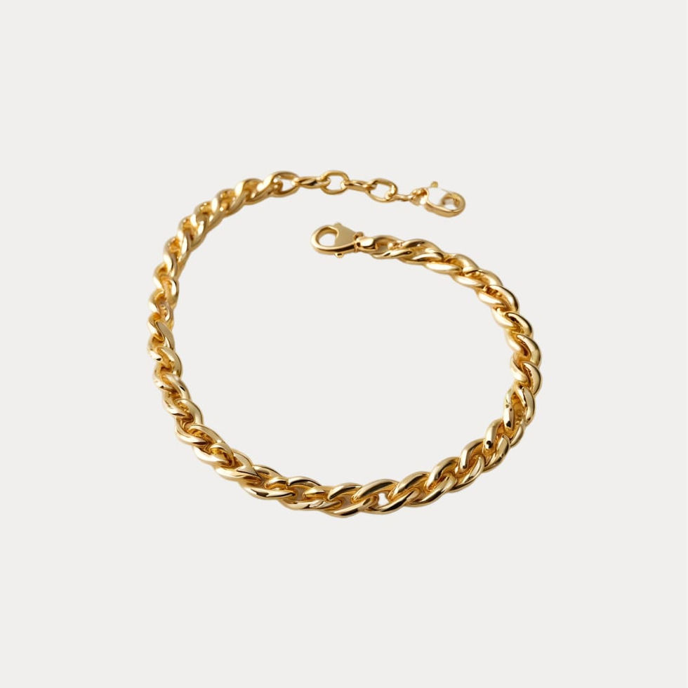 Gold chain bracelet