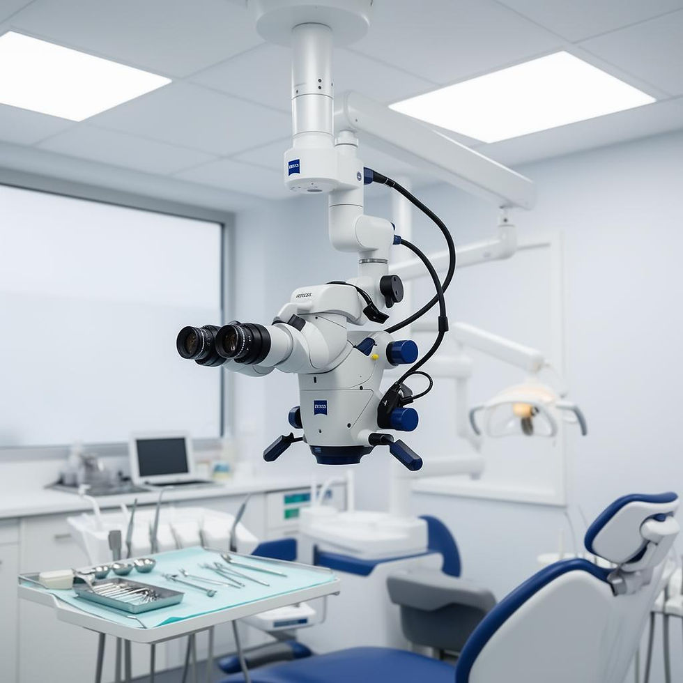 Dental examination room with advanced ZEISS microscope