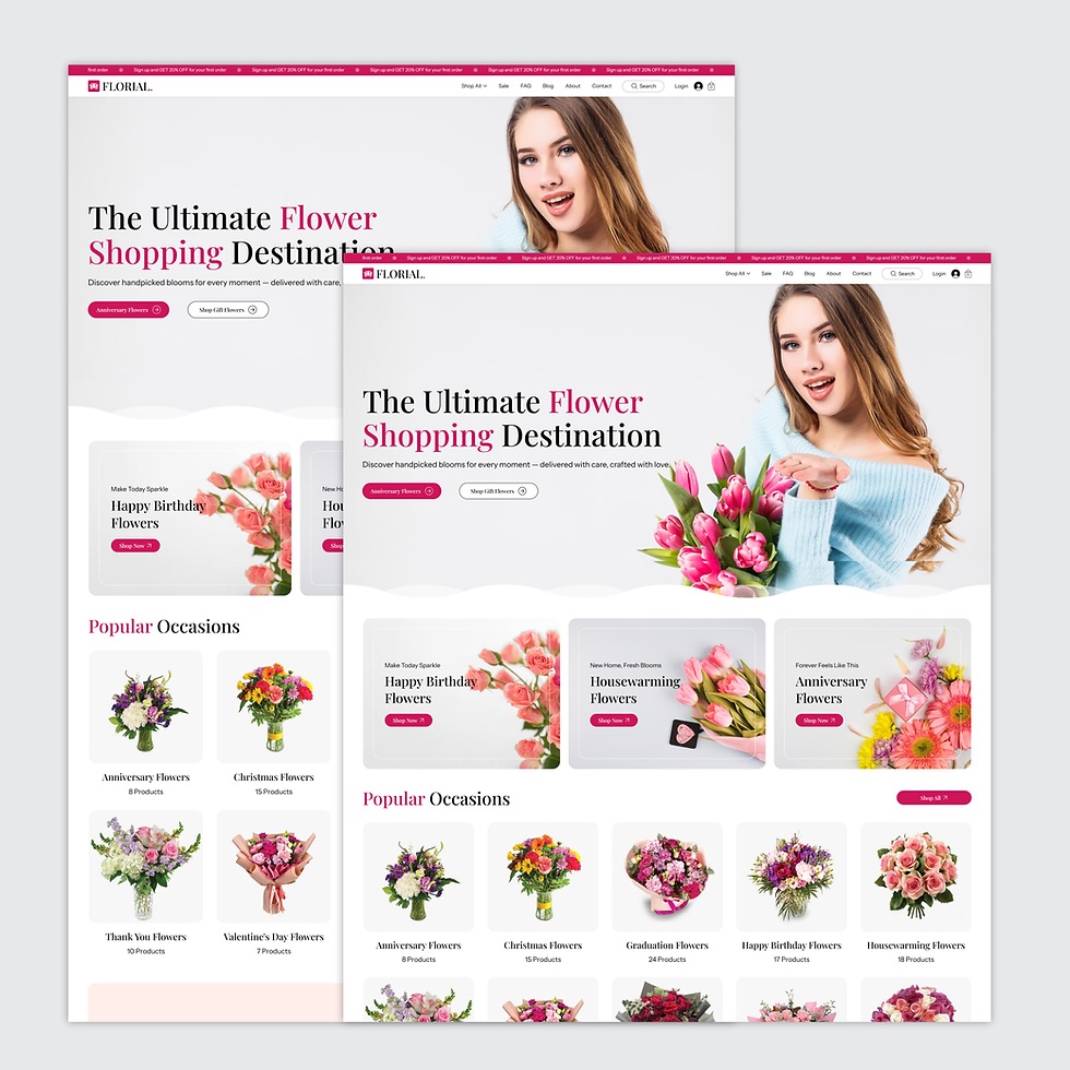 Florial Shop - Wix Website Template for a flower shop