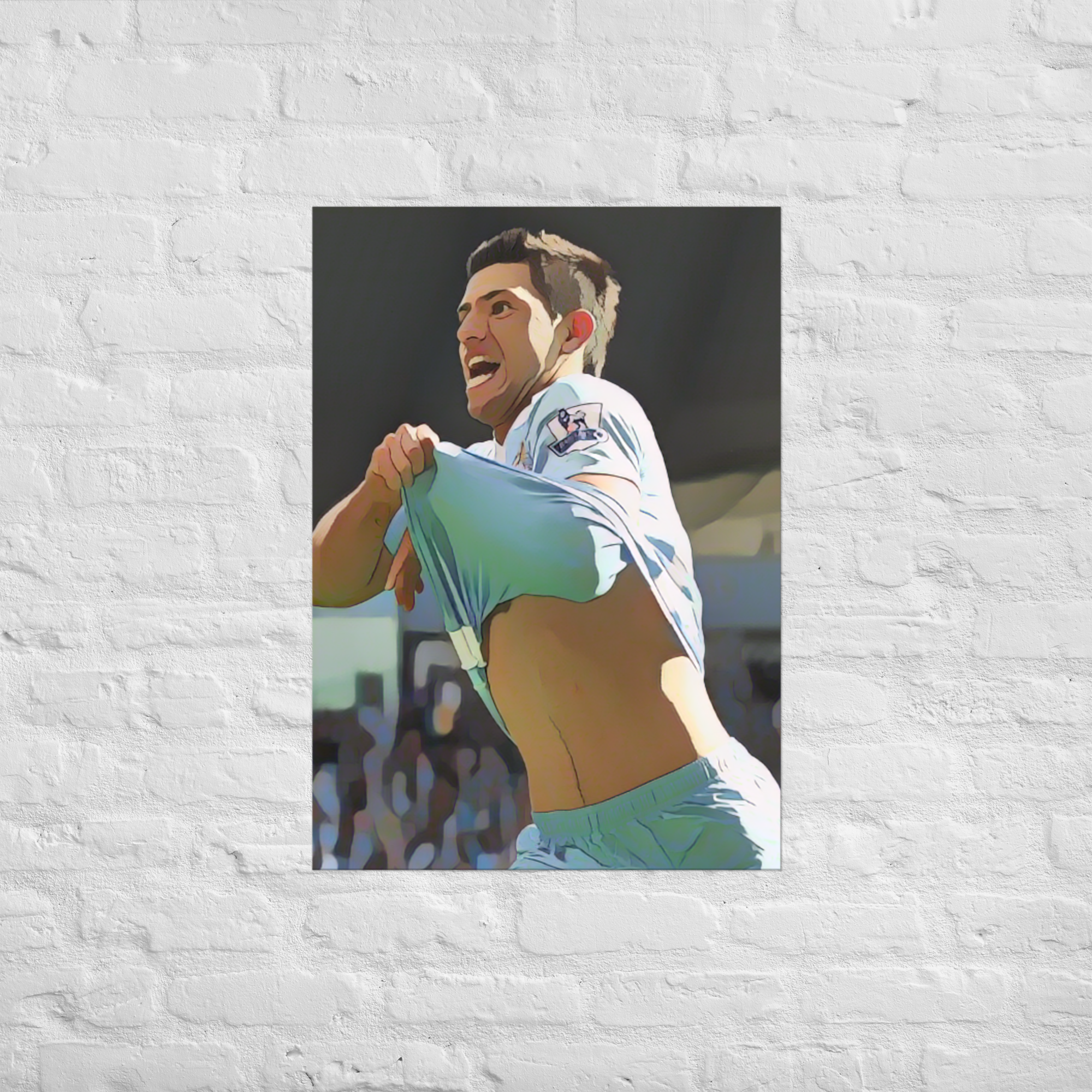 Sergio Aguero Manchester City A3 Gloss Print