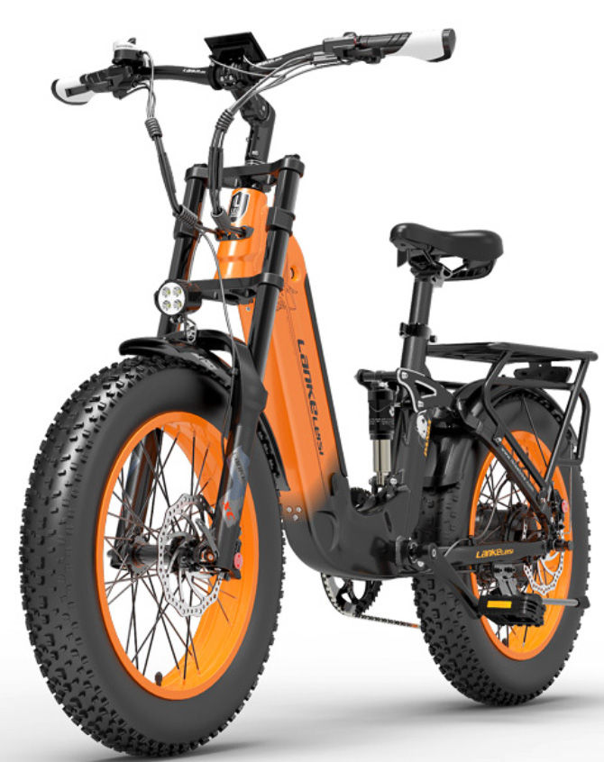Miniature : LANKELEISI | Panda 20X4 pouces Pneu 750w Moteur 48v 14ah Batterie Step-thru E-bike
