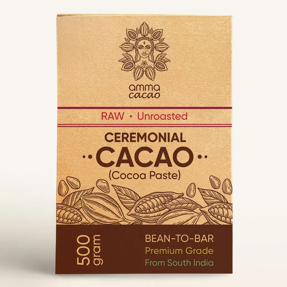 500gr Cru - Bloc 100% Cacao Cérémoniel Non Torréfié