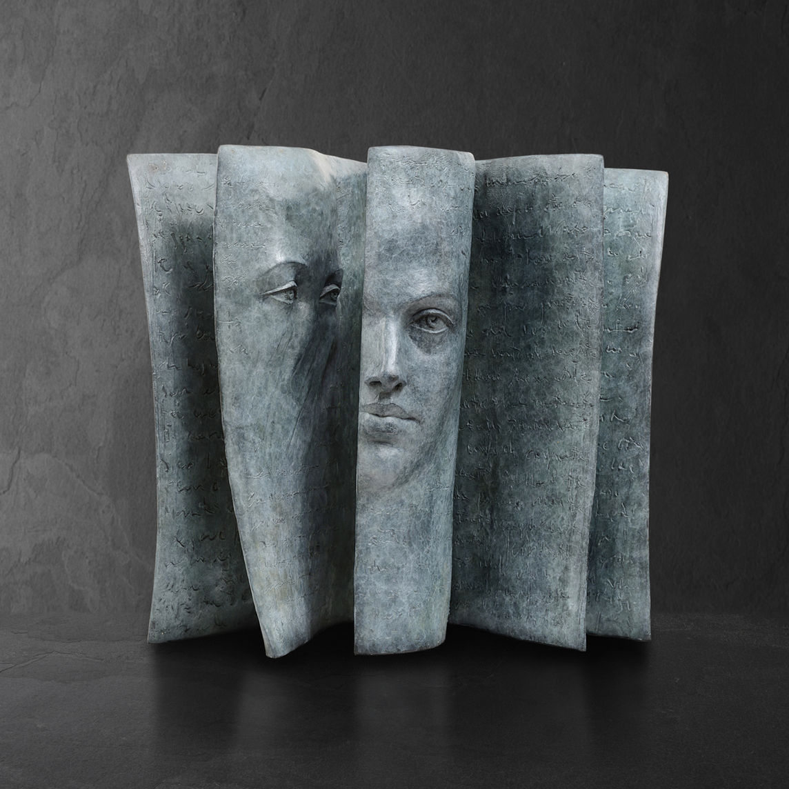 book sculpture in bronze by Paola Grizi