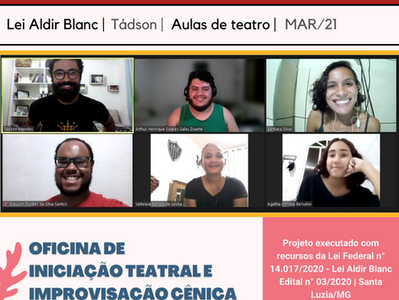 Teve oficina de Iniciação Teatral e Improvisação Cênica! 🎭 | LAB-MG/SL