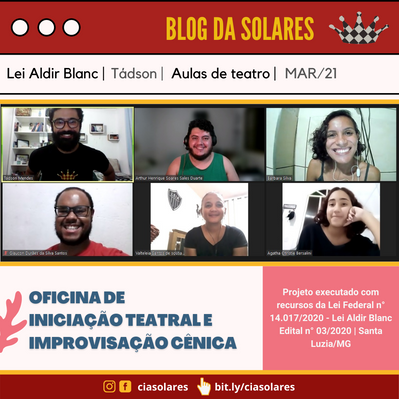 Teve oficina de Iniciação Teatral e Improvisação Cênica! 🎭 | LAB-MG/SL