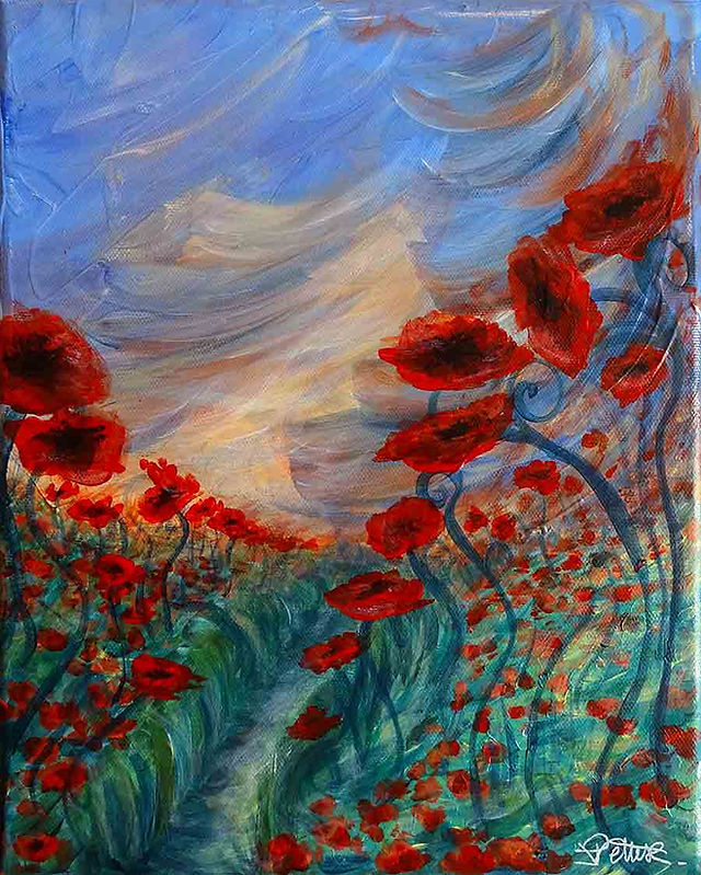 Tableau moderne fleurs