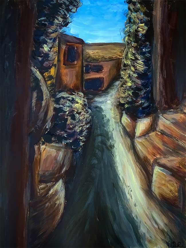 Peinture contemporaine village