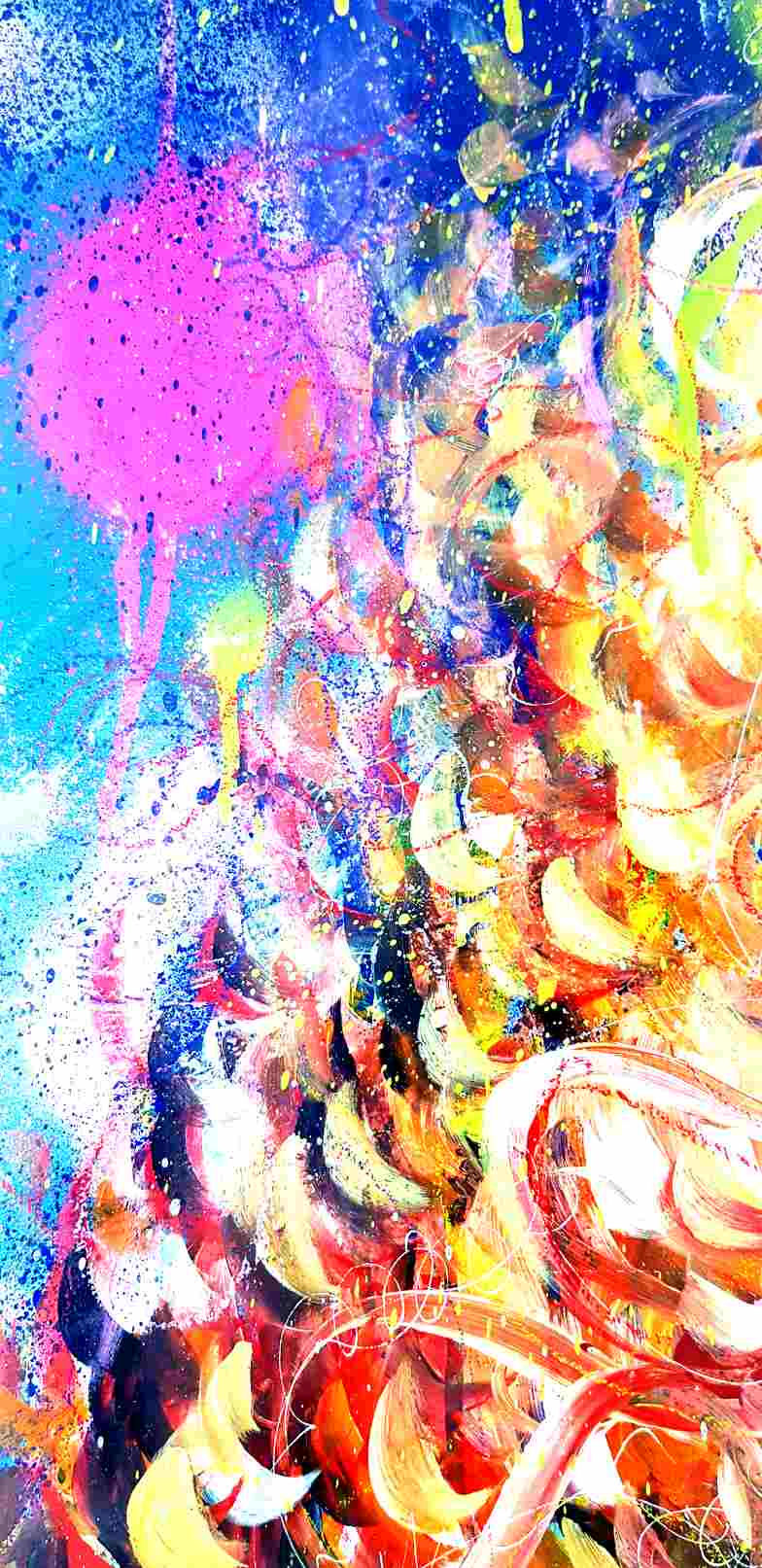 Thumbnail: Tableau Abstrait Violet Orange