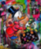 Tableau Picsou Pop Art Louis Vuitton Dollars