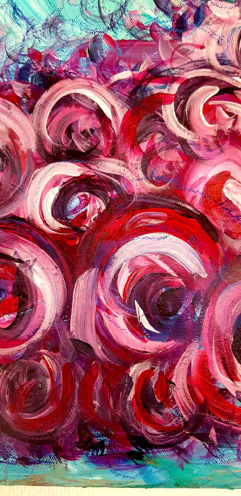 Miniature : Tableau Abstrait Bleu Violet
