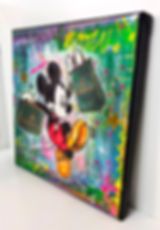 Tableau pop art Mickey Rolex Montre street art peinture colorée PVettese
