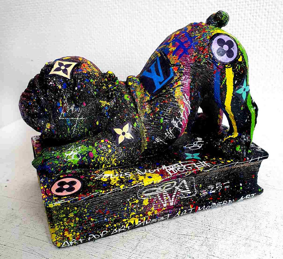Miniature : Statue Bulldog Pop Art Louis Vuitton