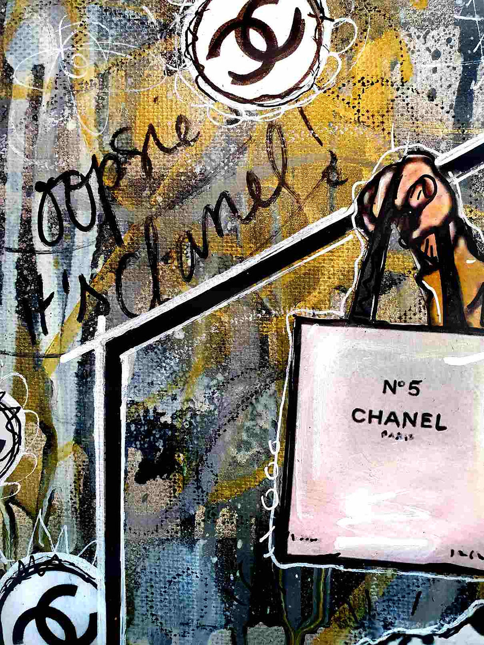 Miniature : peinture tintin chanel pop art
