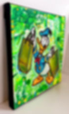 Tableau pop art Donald Duck Gucci street art peinture PVettese
