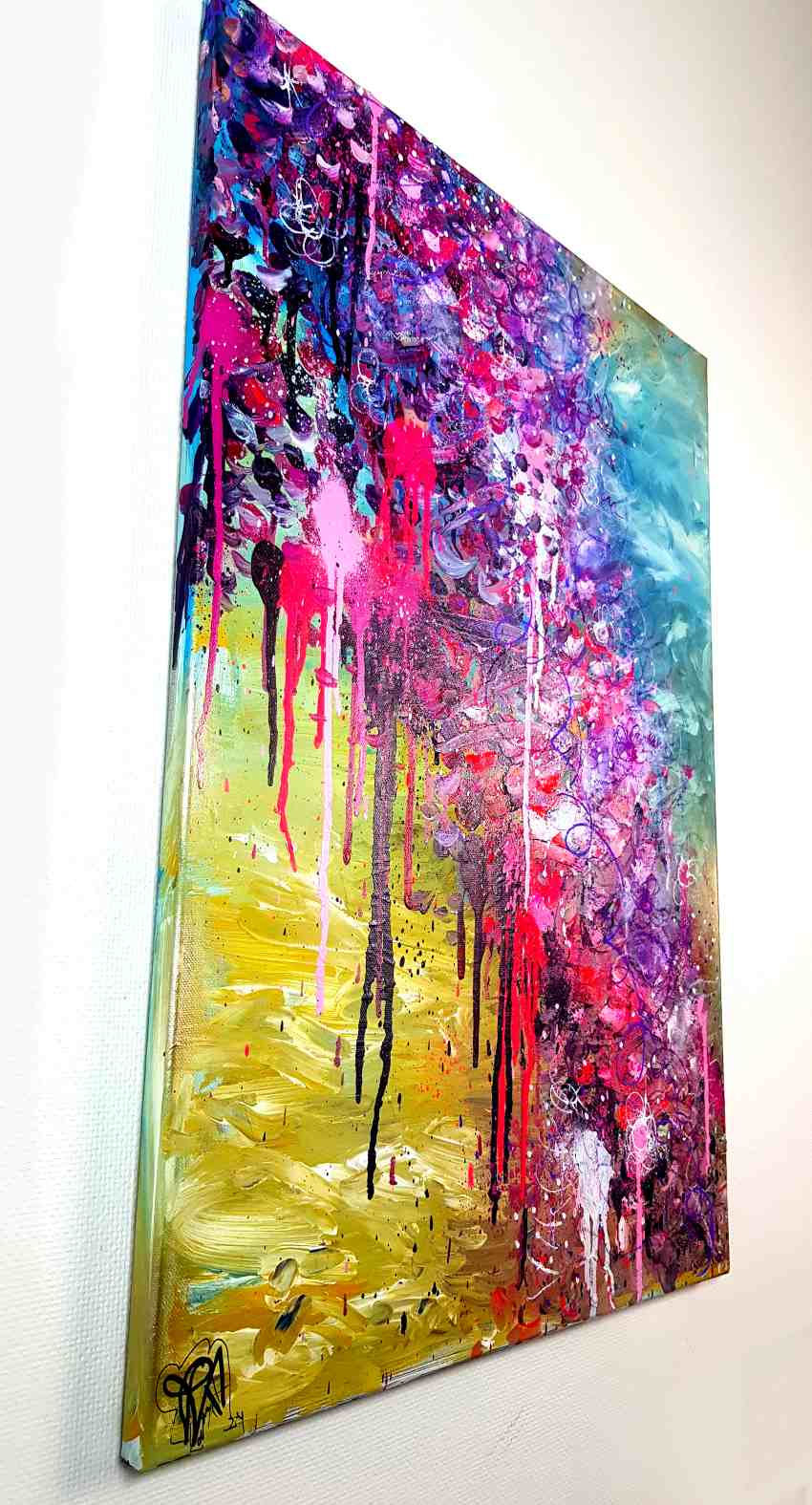 tableau contemporain coloré