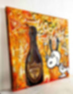 Tableau Pop Snoopy Champagne Dom Perignon Street Art