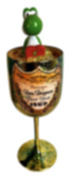 Statuette Flûte Champagne Dom Pérignon Yoshi Pop Art