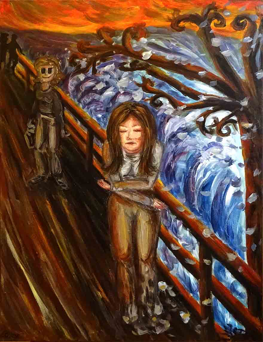 Oeuvre contemporaine comme munch