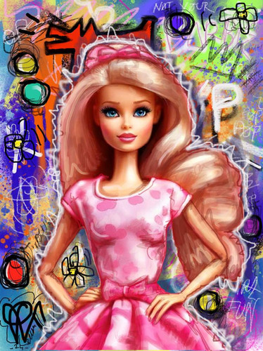 Barbie Pop Art Painting / Original Numbered Digital Painting