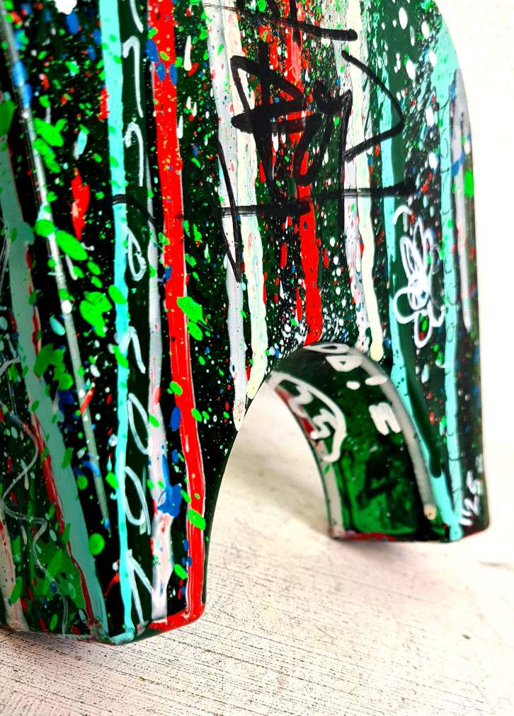 Miniature : sculpture cheval dala street pop art verre