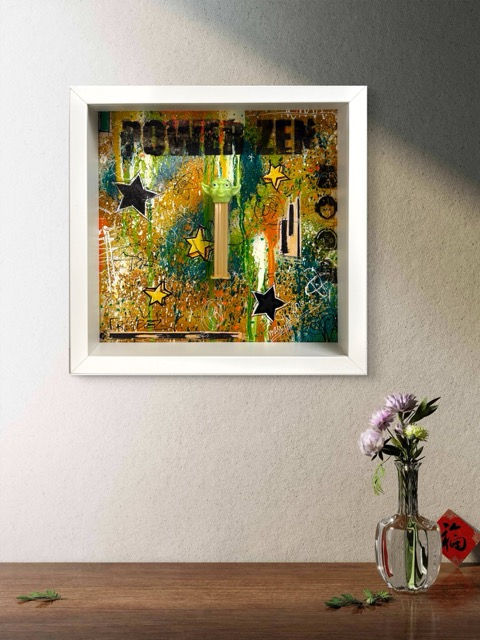 Miniature : box murale cadre yoda pez star wars pop art graffiti