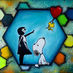 Thumbnail: Peinture pop art street art Petite Fille Ballon Banksy Snoopy