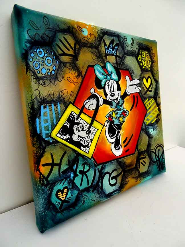 Thumbnail: peinture pop art minnie haring