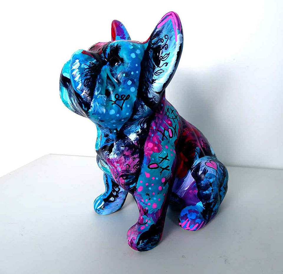 Sculpture bouledogue