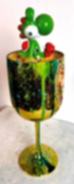 Statuette Flûte Champagne Dom Pérignon Yoshi Pop Art