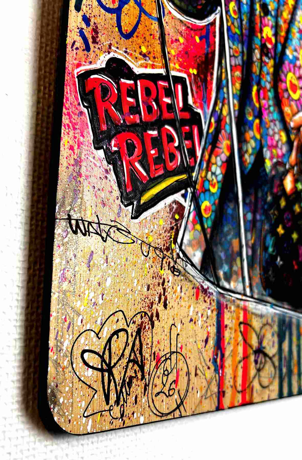 Miniature : Tableau david Bowie pop art street art multicolore