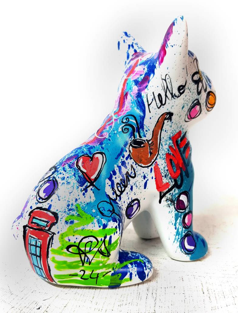 Miniature : Miniature bouledogue pop art