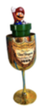 StatueCoupe Champagne Super Mario Soup Pop Art