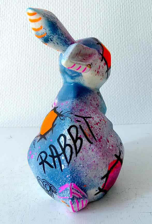 sculpture lapin pop art
