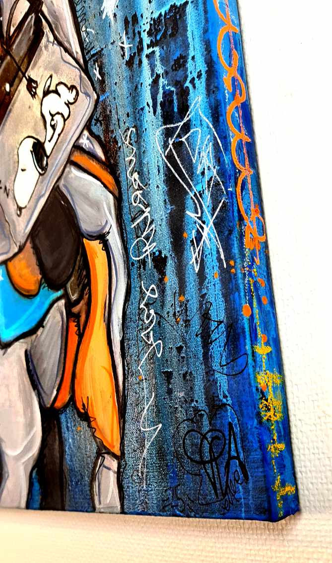 Thumbnail: Tableau tintin milou snoopy hermes lin graffiti pop art